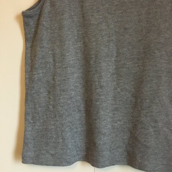 Grey Knit Thin Ribbed Tank Top - Picture 7 of 15